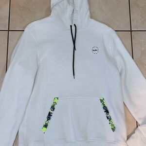 Michael Kors White Hoodie with Neon Details
